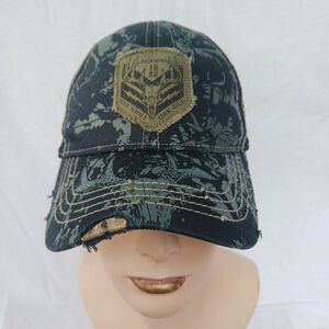 Buck Wear Mens Trucker Hat Large Logo Adjustable Strapback